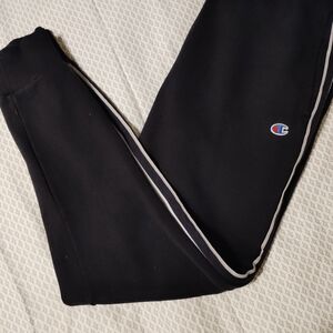 Champion Black Joggers with White Trim